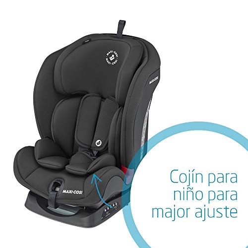 Maxi-Cosi Titan Silla Coche bebé grupo 1/2/3 isofix, 9 - 36 kg, silla auto bebé reclinable, crece con el niño desde 9 meses hasta 12 años, color negro