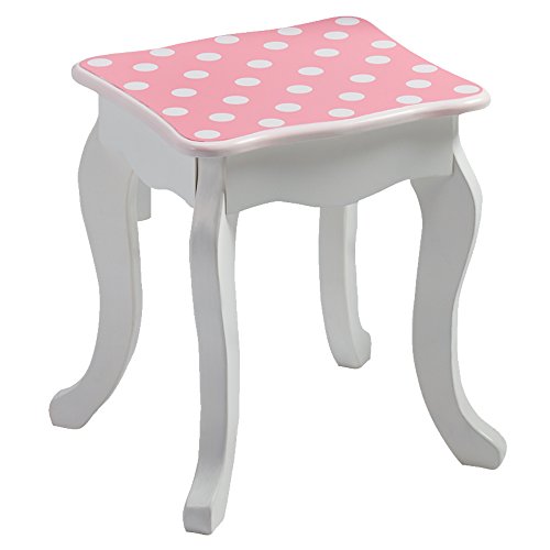 Mesa de tocador rosa de madera con espejo y banqueta de Teamson Kids TD-11670F