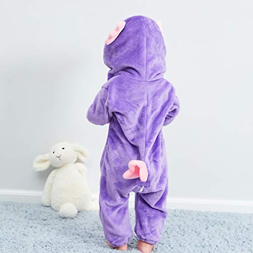 MICHLEY Bebé Ropa Niños Niñas Pijama Disfraces Primavera Franela Traje Animales Pelele maotouying-90cm