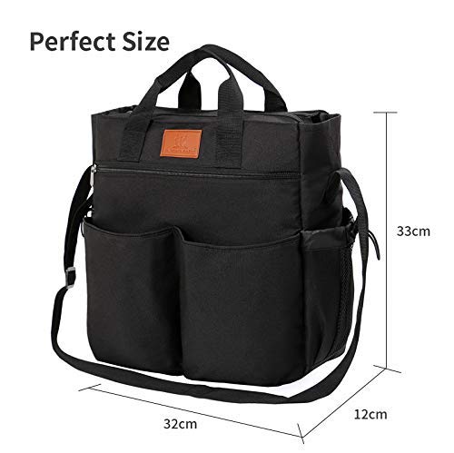 Miracle Baby Bolsa de Paseo de Bebé para Mamá .bolsa para cochecito Portátil Bolso Cambiador para Carrito bebe Gran capacidad-33 * 36 * 13cm(Negro puro)