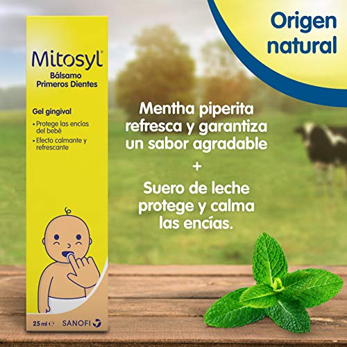 Mitosyl | Primeros dientes | Bálsamo 25ml | Protege las encías del bebe, efecto calmante y refrescante