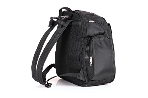 Mochila Cambiador Bebe de Pañales por Three Little Imps Mochila de Pañales y Biberones | mochila bebe para gemelos y sillas de paseo | Impermeable Multibolsillo Bolso Negro de Viaje Multifuncional