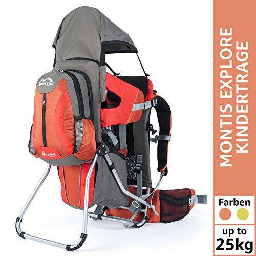 MONTIS Explore Evolution, Mochila portabebés, hasta 25 kg, 2000 g, Naranja