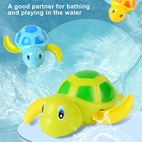 NATUCE 3 Piezas Juguetes de Baño para Bebé Niños, Natación Tortuga Juguetes, Juguetes Bañera Bebe, Juguetes de Natación del Flotante, Kit de Juguetes de Baño para Niños, Regalos para Bebé Niños Niñas