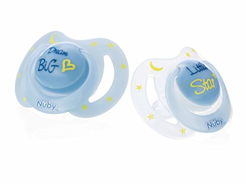 Nûby pack de 2 Chupetes Little Moments 0-6 meses Azul