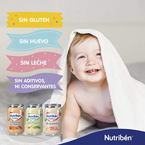 Nutribén Potitos Suprema De Merluza con Guisantes Y Zanahorias Desde Los 6 Meses Pack de 6 x 235 gr.