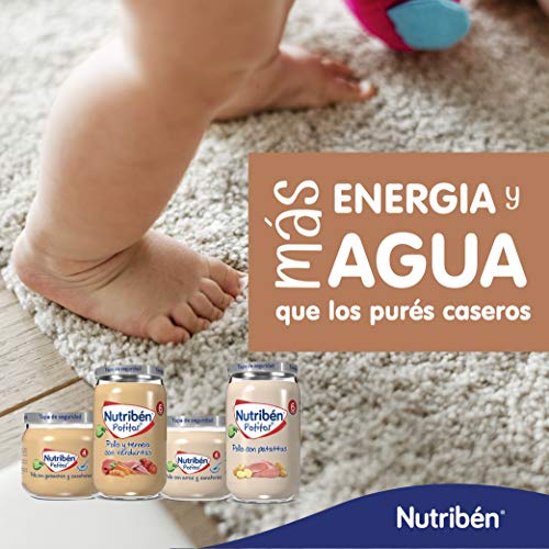 Nutribén Potitos Suprema De Merluza con Guisantes Y Zanahorias Desde Los 6 Meses Pack de 6 x 235 gr.