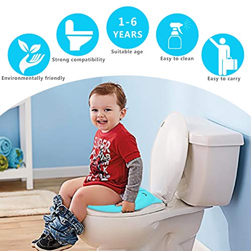 OneChois Asiento Plegable Inodoro Portátil para Niños Bebés, Cubierta plegable reutilizable del WC para el viaje, entrenamiento casero insignificante (Estilo 1)