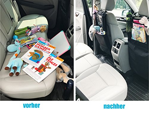 Organizadores para coche, Termichy 2 pieza Kick Mats de Coche, Protector para Asiento Trasero