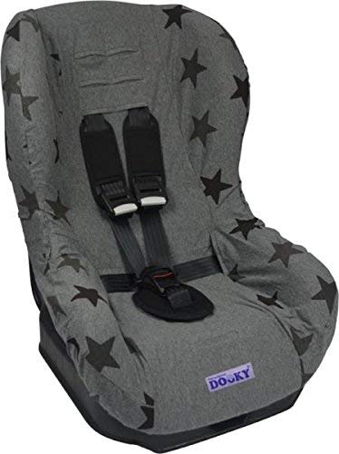 Original DOOKY ** Funda Universal 2en1 ** para Silla de Coche Grupo 1 / Maxi Cosi Tobi etc. (Grey Stars)