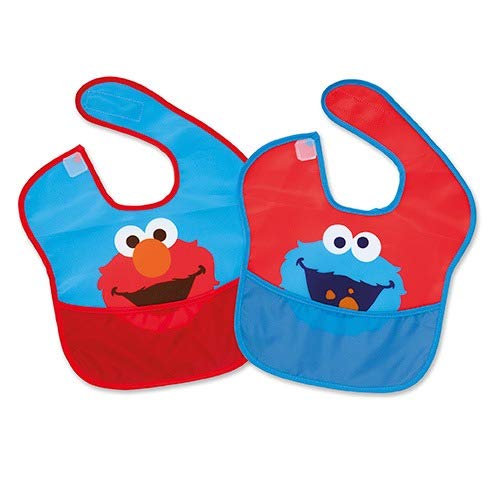 Pack 2 Baberos Elmo y Monstruo de Las Galletas de Barrio Sésamo Molto