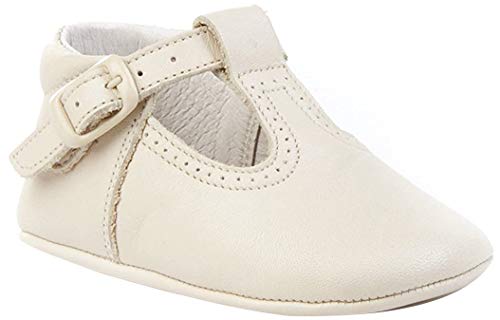 Patucos Pepitos para Bebé Todo Piel, mod.247. Calzado infantil Made in Spain, Garantia de calidad. (19, Beige)