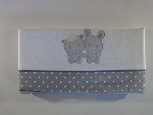 PEKITAS Bebe Conjunto 3 PCS Sabanas Cuna 60X120cm 100% Algodón Franela Color GRIS HECHO EN ESPAÑA