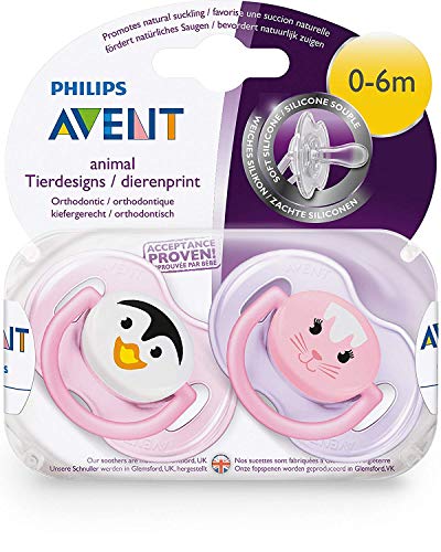 Philips Avent Classic - Chupete para 0-6 meses, color rosa/morado