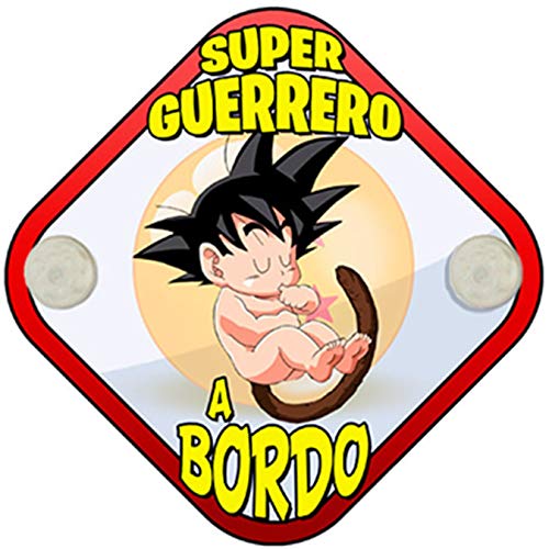 Placa bebé a bordo para fans de Goku peque Super Guerrero a bordo