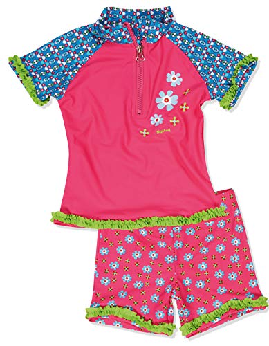 Playshoes UV-Schutz Bade-Set Blumen Badebekleidungsset, Multicolor (Original 900), 6-12 Meses (74/80 cm) para Niñas