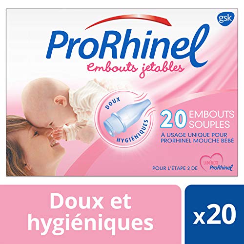 PRORHINEL - Recambios desechables para aspirador nasal (20 unidades) Talla:1 Mouche Bébé