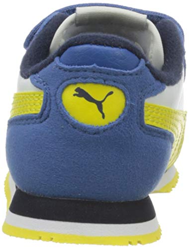 PUMA Cabana Racer SL V INF, Zapatillas Unisex niños, Blanco White/Bright Cobalt/Meadowlark 80, 20 EU