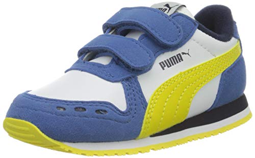 PUMA Cabana Racer SL V INF, Zapatillas Unisex niños, Blanco White/Bright Cobalt/Meadowlark 80, 20 EU