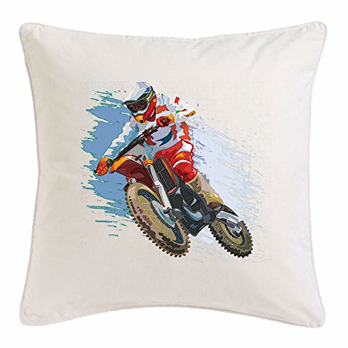 Reifen-Markt Funda de la Almohada 40x40cm Motocross Silueta ??125cc Motocross Freestyle Motocross Motociclista Bici de la Motocicleta Deportes Ropa MÁQUINA de Mikrofas