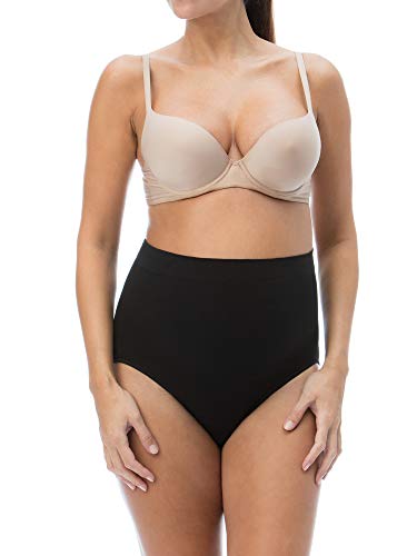 RelaxMaternity 5200 (Negro, L) Bragas Postparto de Algondon contenitiva y Moldeadora para el Vientre