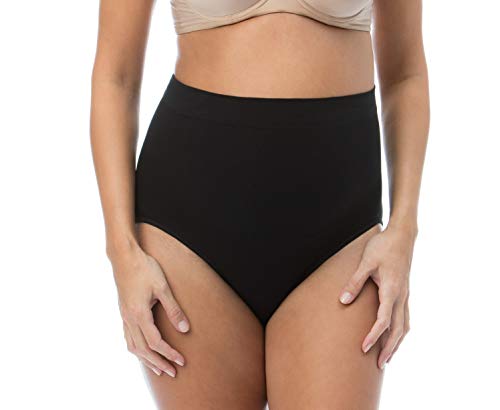 RelaxMaternity 5200 (Negro, L) Bragas Postparto de Algondon contenitiva y Moldeadora para el Vientre