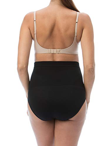 RelaxMaternity 5200 (Negro, L) Bragas Postparto de Algondon contenitiva y Moldeadora para el Vientre