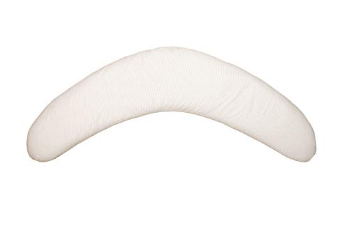 Relleno para cojín de lactancia sin funda de ULLENBOOM ® (190 x 38 cm; relleno de microperlas EPS silenciosas, muy ligeras; Toxproof) blanco