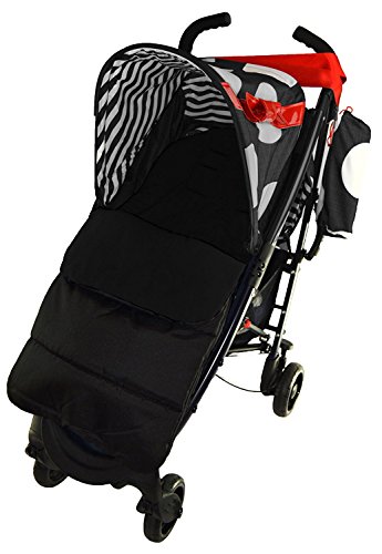 Saco de pies para cochecito, compatible con Maclaren Quest Sport, color negro