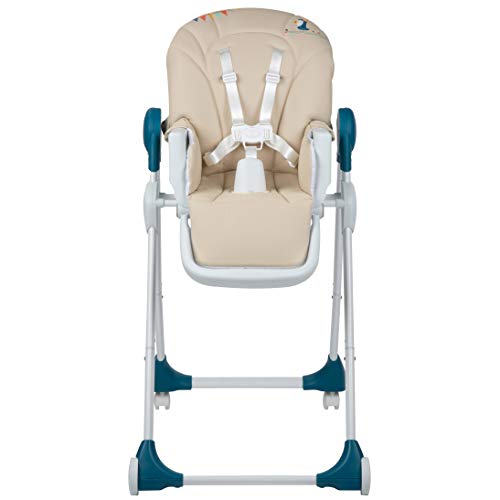 Safety 1st Looky Trona para bebé evolutiva y reclinable en 3 posiciónes, ajustable en altura, plegable compacto con 4 ruedas, color Warm Grey