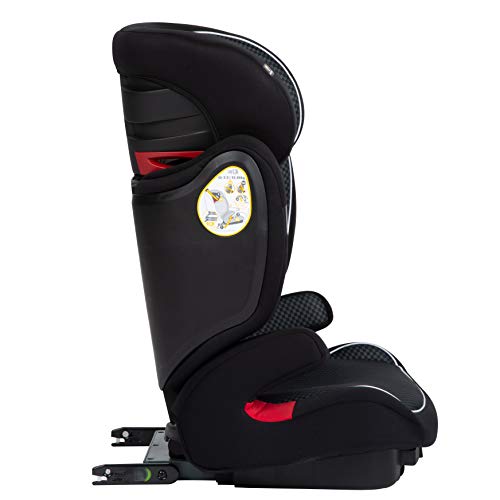 Safety 1st Road Fix Silla Coche Grupo 2 3 Isofix, crece con el niño 3-12 años (15-36 kg), Protección lateral segura, Ajuste fácil y seguro, color Pixel Black