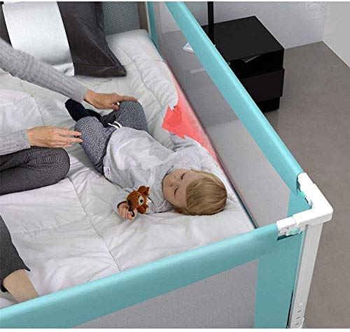 SILOLA Protector de Cama Plegable para bebés, barandilla Ajustable Barandilla con Bloqueo de Seguridad para niños con Interruptor de un botón (tamaño: 180 cm)