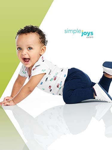 Simple Joys by Carter's pantalón para bebé, paquete de 4 ,Navy/Stripes/Gray ,Bebé prematuro