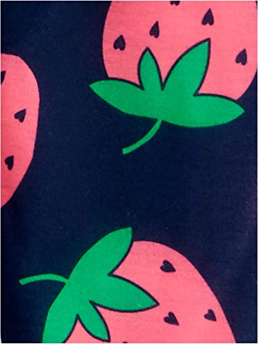 Simple Joys by Carter's pijama de poliéster suelto para bebés y niñas pequeñas, paquete de 3 ,Dino/Strawberry/Flamingo ,12 Meses