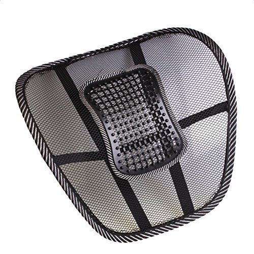 Skyeye Masajeador, accesorios para autos Black Mesh Massage Waist Back Massager estimula la circulación de la sangre y relaja los músculos