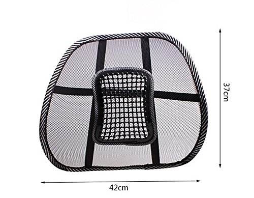 Skyeye Masajeador, accesorios para autos Black Mesh Massage Waist Back Massager estimula la circulación de la sangre y relaja los músculos