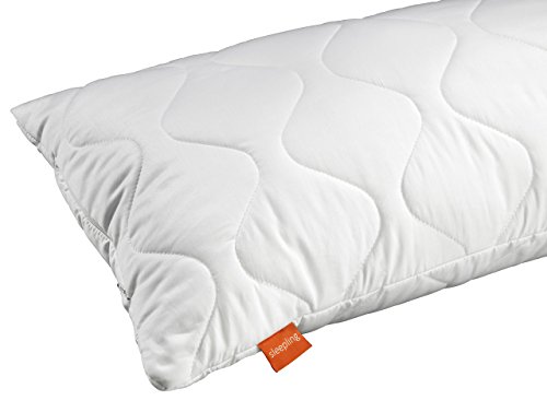 sleepling 190109 Almohada para Embarazadas, cojín de Lactancia, Hecho de Microfibra Suave, 40 x 145 cm, Relleno de 1.2 kilogramos, con Cierre; Blanco