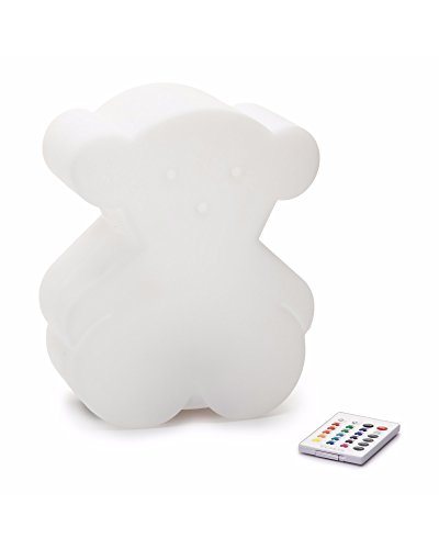 Tous Baby Lámpara de Noche en Forma de Oso, 3 watts, Blanco Semitransparente, 19.6 x 24.5 x 11 cm