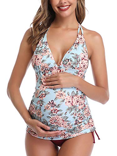 Traje de baño de Maternidad Verano Mae triángulo Halter Bikini Rojo Vino Small