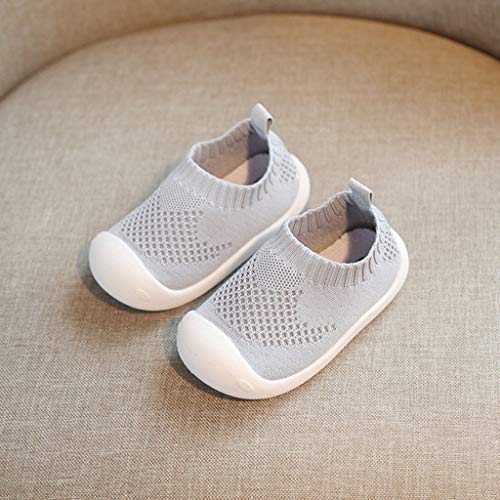 VECDY Zapatillas Bebe Niño, Zapatos Bebe Niña Verano Bebés Niños, Color Caramelo, Malla, Deporte, Correr, Zapatos Casuales Moda Suave Zapatos Antideslizantes Primeros Zapatos (Gris,23)