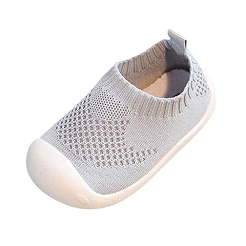 VECDY Zapatillas Bebe Niño, Zapatos Bebe Niña Verano Bebés Niños, Color Caramelo, Malla, Deporte, Correr, Zapatos Casuales Moda Suave Zapatos Antideslizantes Primeros Zapatos (Gris,23)