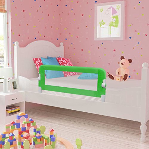 vidaXL Barandilla seguridad verde infantil para la cama dimensiones 102 x 42 cm