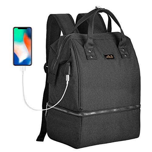 Viedouce Mochilas para Pañales Biberones, Oxford Bolso Pañal de Gran Capacidad,Bolsas para Picnic,Bolsa de Almuerzo,Multifuncional Mochila de Viaje con Puerto Carga USB & 2 Correa Hombro Ajustable