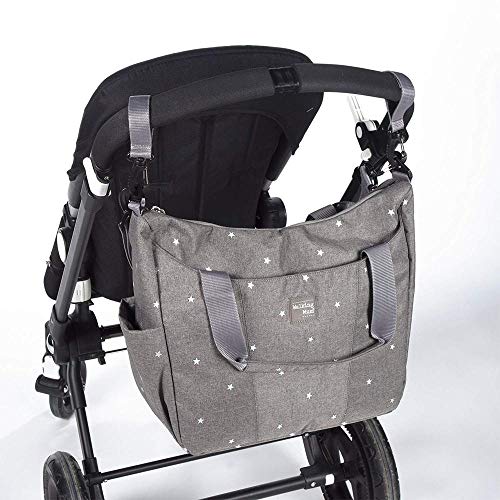 Walking Mum - Bolsa canastilla con cambiador gaby gris