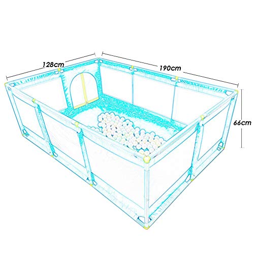 XJJUN- parque infantil bebe Valla De Aumento Vallas Barandilla Bola del Oceano Estera De Arrastre Piscina De Bolas Patio Sala El Plastico, 2 Tallas Grandes (Color : A, Size : 190x128x66cm)