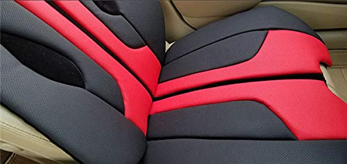 Xljh Cubierta del Asiento de Coche Cojín Suave Rojo Blanco Amarillo para Ferrari Mercedes BMW Audi Moda Deportiva Individualidad Interior Accesorios,Red