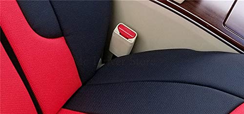 Xljh Cubierta del Asiento de Coche Cojín Suave Rojo Blanco Amarillo para Ferrari Mercedes BMW Audi Moda Deportiva Individualidad Interior Accesorios,Red