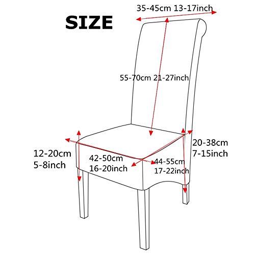 YUNSW Cubierta De Silla De Poliéster De Gran Tamaño, Cubierta De Silla De Comedor A Cuadros, Cubierta De Taburete Elástico