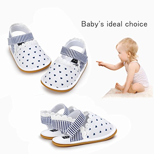 Zapatos de Bebé, Morbuy Unisexo Zapatos Bebe Primeros Pasos Verano Recién nacido 0-18 Mes Bebé Casual Verano Zapatos Suela Blanda Zapatillas Antideslizante Sandalias (12cm / 6-12meses, Amor azul)