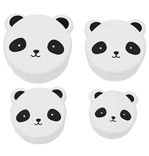 A Little Lovely Company SBPAWH01 - Set de 4 cajas, diseño panda